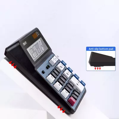 Калькулятор (настольный) "Deli" 12 - разрядный (Арт. - 2137sl) Темно/серый