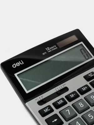 Калькулятор (настольный) "Deli" 12 - разрядный (Арт. - 1671-dgr) Темно/серый