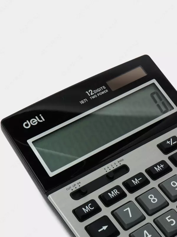 Калькулятор (настольный) "Deli" 12 - разрядный (Арт. - 1671-dgr) Темно/серый