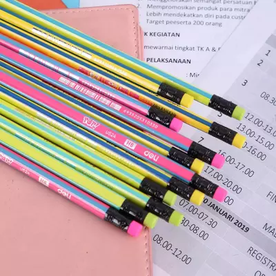 "Deli" POP o'chirgichli grafit qalam! T50, 2B, yog'och, quvur (Art. - 52606-EU) Assortiment