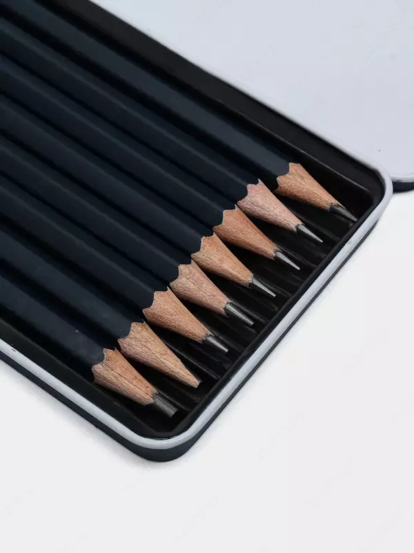 Набор карандашей для скетчинга "Deli" Finenolo, 8 шт, дерево, мет. пенал (Арт. - 26-C)