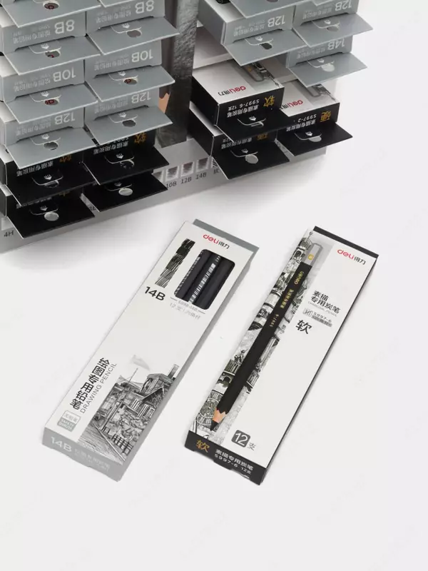 Набор карандашей для скетчинга "Deli" 576 шт, пласт. дисплей (Арт. - 998-S) Ассортимент