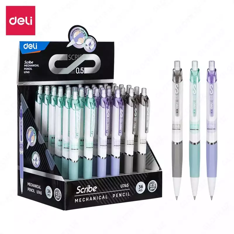 Механический чернографитный карандаш "Deli" Scribe, 0.5 мм, пластик (Арт. - 745-EU) Ассортимент