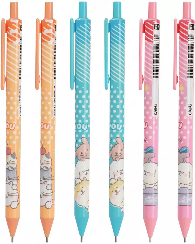 Механический чернографитный карандаш "Deli" Miyou, 0.7 мм, пластик, карт. дисплей (Арт. - 707-EU) Ассортимент