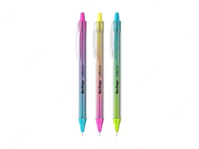 Mexanik grafit qalam o'chirgichli "Berlingo" Radiance, 0,5 mm, plastik korpus, plastmassa. tube (Art. - BSk_12110) Assortiment