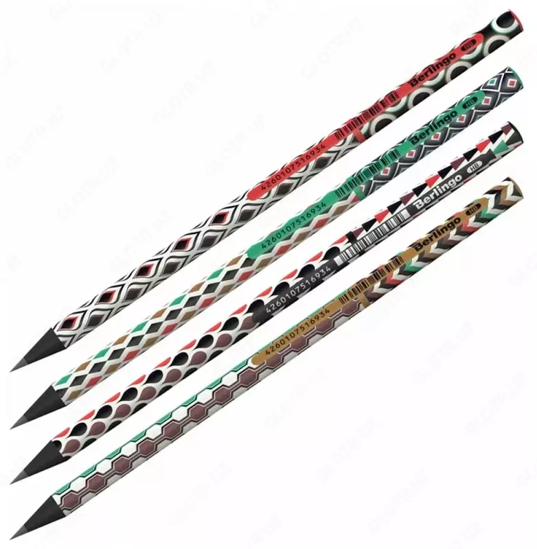 Qora grafit qalam "Berlingo" Arkada, HB, qora. yog'och, o'tkir (Art.- BP01104) Assortiment