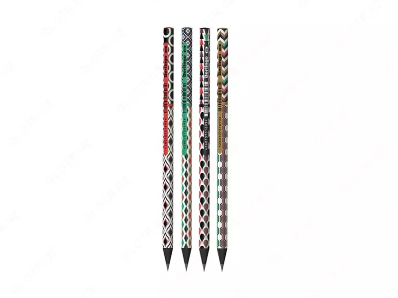 Qora grafit qalam "Berlingo" Arkada, HB, qora. yog'och, o'tkir (Art.- BP01104) Assortiment