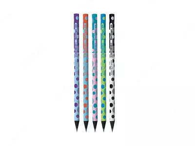 Чернографитный Карандаш "Berlingo" Dots, НВ, черн. дерево, заточенный (Арт.- BP01301) Ассортимент