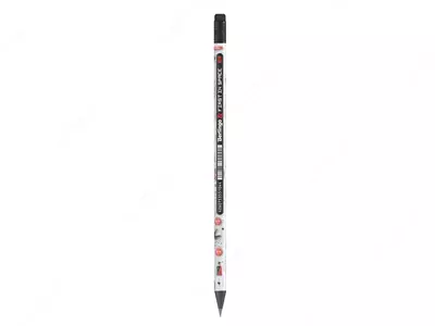 Grafit qalam "Berlingo" Kosmosda birinchi, HB, silgi, qora. yog'och, o'tkir (Art.- BP01323)