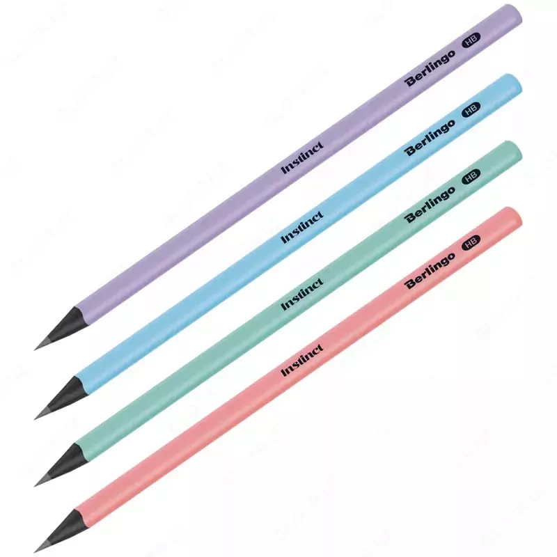 Чернографитный Карандаш "Berlingo" Instinct, НВ, черн. дерево, заточенный (Арт.- BP01196)