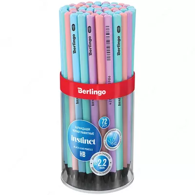 Чернографитный Карандаш "Berlingo" Instinct, НВ, черн. дерево, заточенный (Арт.- BP01196)