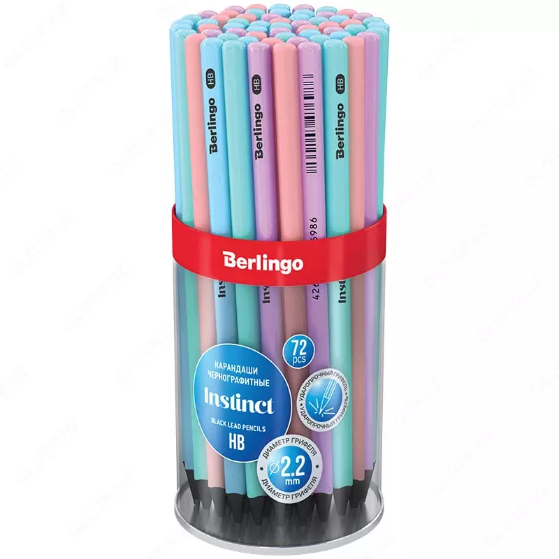 Чернографитный Карандаш "Berlingo" Instinct, НВ, черн. дерево, заточенный (Арт.- BP01196)
