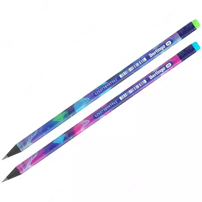 Чернографитный Карандаш "Berlingo" Retro Future, НВ, ластик, черн. дерево, заточенный (Арт.- BP00S08)