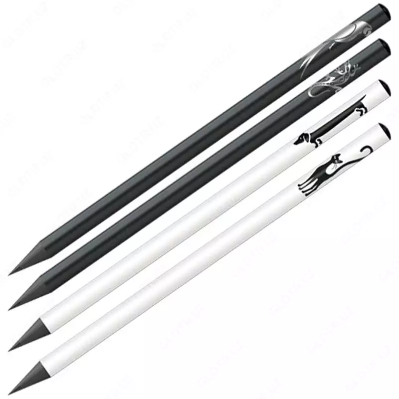 Qora grafit qalam "Berlingo" Riddle, HB, qora. yog'och, o'tkir (Art.- BP01165) Qora/Oq