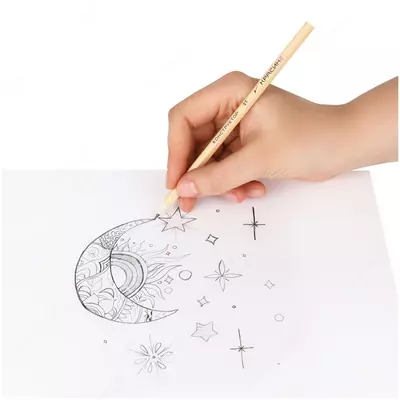 Чернографитный Карандаш "Красин" Конструктор, 2Т (2Н), светл. дерево, заточен (Арт.- С-319)