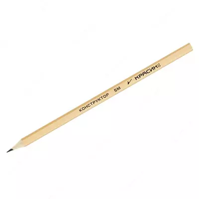Qora grafit qalam "Krasin" Konstruktor, 5M (5V), yorug'lik. yog'och, o'tkir (m.- C-330)
