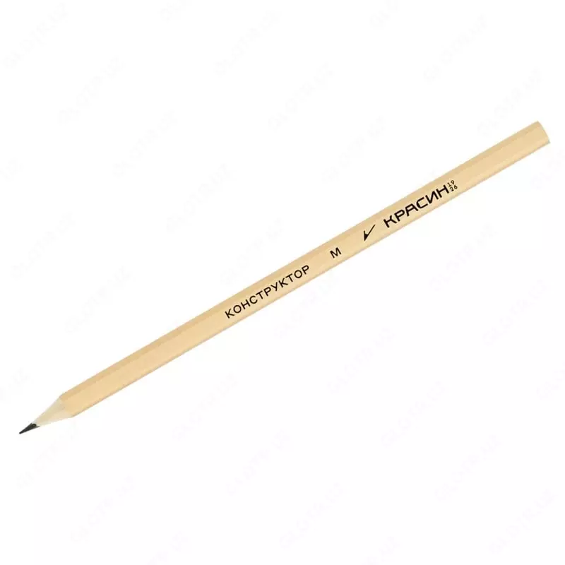 Qora grafit qalam "Krasin" Konstruktor, M (B), yorug'lik. yog'och, o'tkir (m.- C-316)