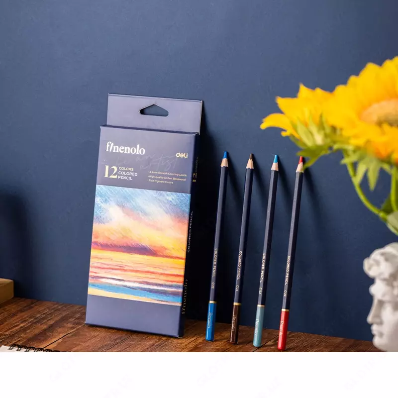 Набор цветных карандашей "Deli" Finenolo, 12 цв., карт. уп. (Арт. - 131-12-EC)