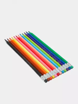 Rangli qalamlar to'plami "Deli" Super Wings, 12 ta rang, plastmassa. korp., oʻchirgich (m. - 126-12-C)