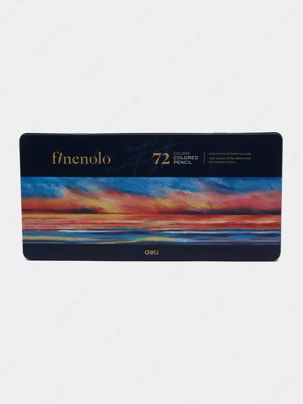Набор цветных карандашей "Deli" Finenolo, 72 цв., металлич. пенал (Арт. - 122-72-EC)
