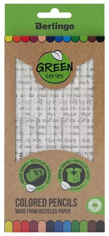 Rangli qalamlar to'plami "Berlingo" SuperSoft. Yashil seriya, 12 rang, qog'oz. korporatsiya, hunarmandchilik. yuqoriga. (m. - SSG0712)