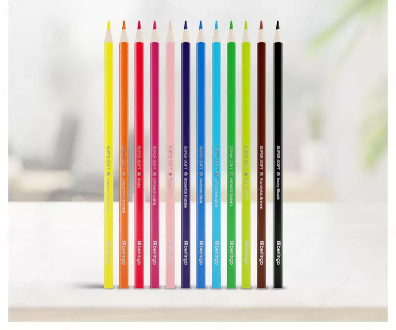 Rangli qalamlar to'plami "Berlingo" SuperSoft. Bir vaqtlar mushuk yashagan, 12 ta rang, kartalar. o'ram, o'tkir (Art. - SS00512)