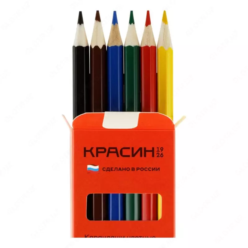 Набор цветных карандашей "Красин" Приключения, 6 шт, карт. уп., заточен (Арт. - КР-060200)