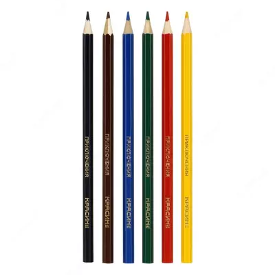 Набор цветных карандашей "Красин" Приключения, 6 шт, карт. уп., заточен (Арт. - КР-060200)