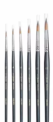 Набор художественных круглых кистей "Deli" Nuevo, нейлон, 6 шт, жесткие (Арт. - 281-2-EC)