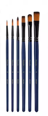 Набор художественных кистей "Deli" Finenolo, нейлон, 6 шт, мягкие (Арт. - 277-EC)
