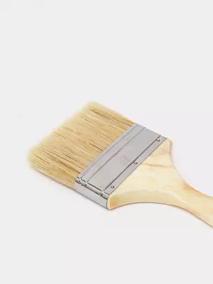 Малярная плоская кисть 4" (иск. щетина) "Deli" Tools, дерев. ручка, шир. 101.6 мм (Арт.- EDL509124)