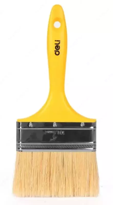 Малярная плоская кисть 4" (иск. щетина) "Deli" Tools, пласт. ручка, шир. 101.6 мм (Арт.- EDL509114)