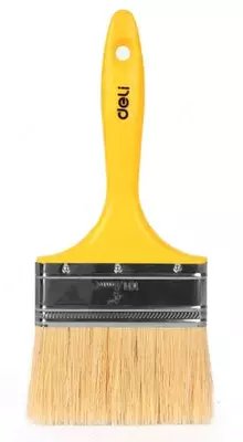 Малярная плоская кисть 4 Малярная плоская кисть 4" (иск. щетина) "Deli" Tools, пласт. ручка, шир. 101.6 мм (Арт.- EDL509114)