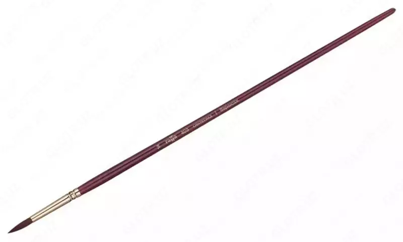 Badiiy dumaloq cho'tka (sintetik) № 14 "Gamma" Vernisaj, chorshanba. qattiq, uzoq qalam (- 403014-modda)