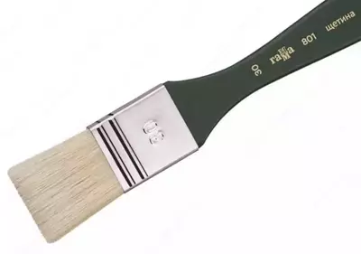 Художественная флейцевая плоская кисть № 30 "Гамма", щетина (Арт. - 801030)