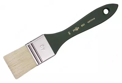 Художественная флейцевая плоская кисть № 40 "Гамма", щетина (Арт. - 801040)