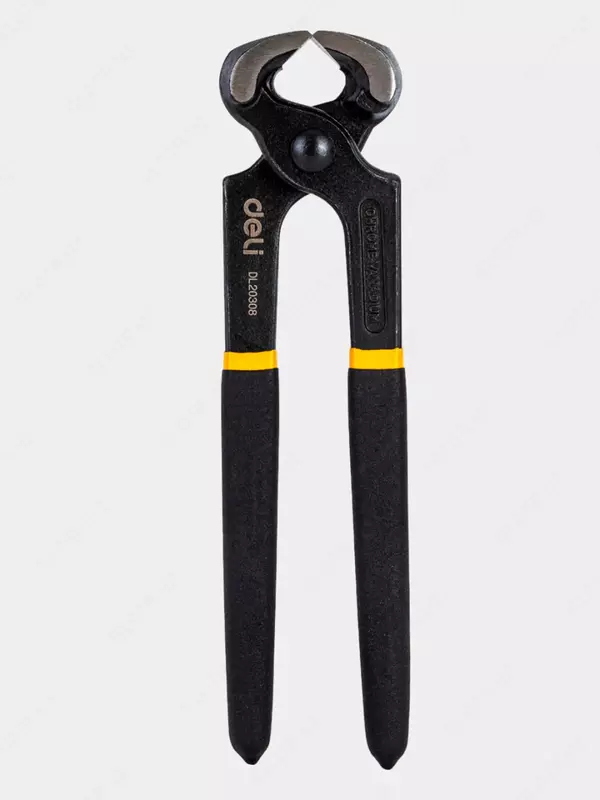 Клещи монтажные (столярные) "Deli Tools" 8", 200 мм, резин. рукоятки (Арт. - EDL20308) Черные