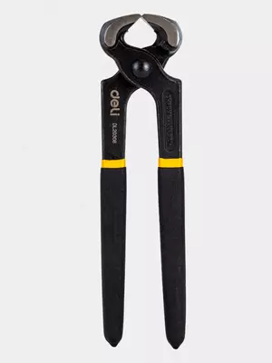 Клещи монтажные (столярные)  Клещи монтажные (столярные) "Deli Tools" 8", 200 мм, резин. рукоятки (Арт. - EDL20308) Черные