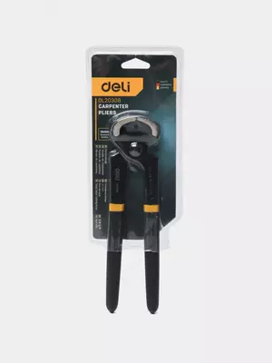 Клещи монтажные (столярные)  Клещи монтажные (столярные) "Deli Tools" 8", 200 мм, резин. рукоятки (Арт. - EDL20308) Черные