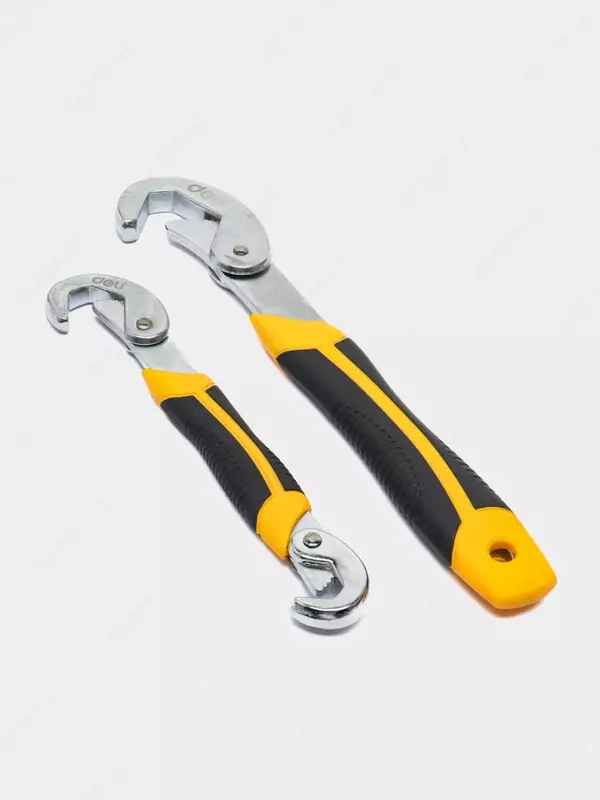 Набор универсальных ключей (самозажимные) "Deli Tools" 2 шт., 23-32 мм; 9-22 мм (Арт. - EDL932-2) Хром