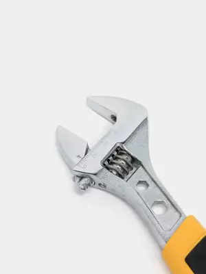 Монтажный ключ (разводной) "Deli Tools" 200 мм, 0-28 мм, резин. рукоять (Арт. - EDL30108) Хром