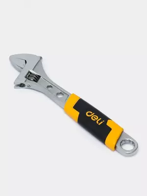 Монтажный ключ (разводной) "Deli Tools" 250 мм, 0-30 мм, резин. рукоять (Арт. - EDL30110) Хром