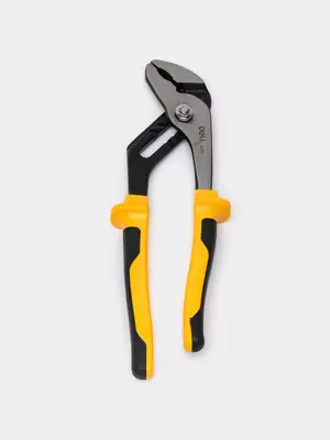 Сантехнический ключ (переставные клещи) "Deli Tools", 10", 250 мм, 8-55 мм, двухкомп. рукоять (Арт. - EDL2610Е)