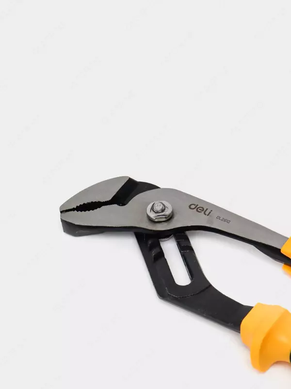 Сантехнический ключ (переставные клещи) "Deli Tools", 10", 250 мм, 8-55 мм, двухкомп. рукоять (Арт. - EDL2610Е)