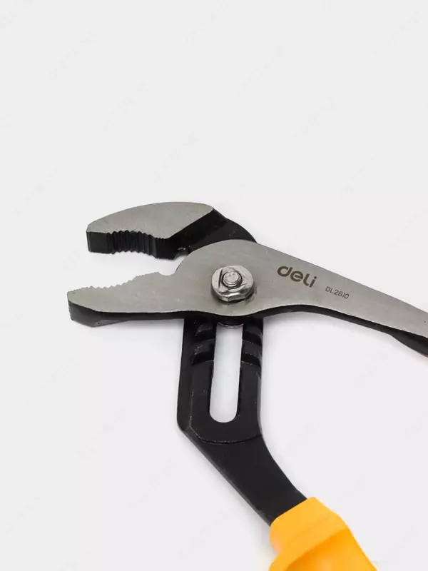 Сантехнический ключ (переставные клещи) "Deli Tools", 10", 250 мм, 8-55 мм, двухкомп. рукоять (Арт. - EDL2610Е)