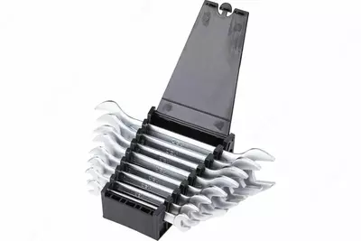 Kalitlar to'plami (ochiq) "Deli Tools" 8 dona, 6-22 mm, plastmassa. korpus (Art. - EDL160008A) Chrome