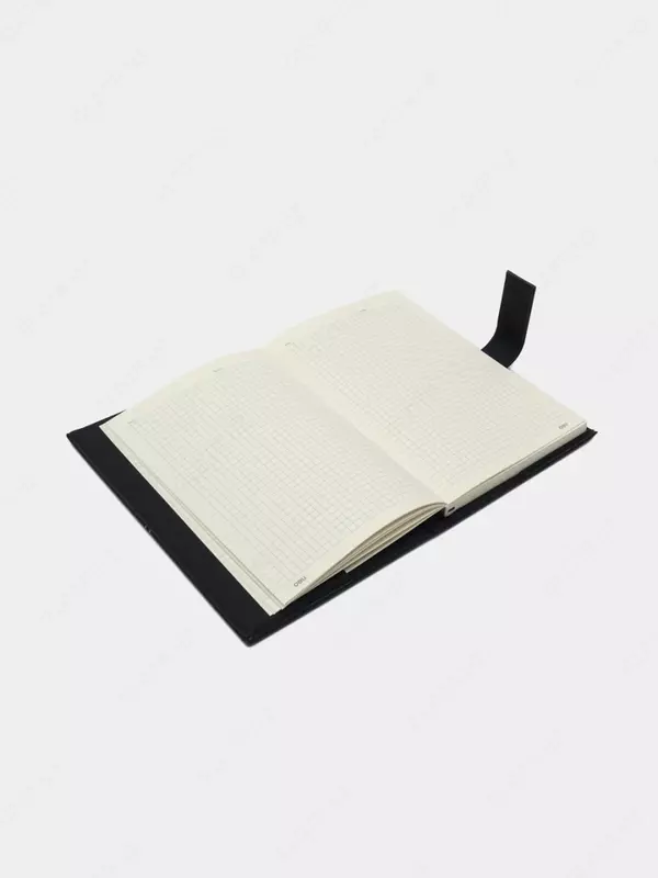 Записная книжка (клетка) "Deli" А5, 210 х 143 мм, 120 л., иск. кожа, застежка (Арт. - 142G-N-bk) Черная