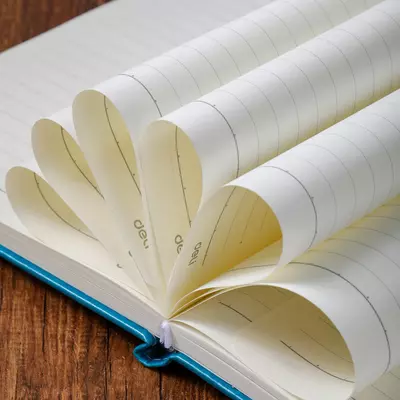 Записная книжка (линия) "Deli" А5, 210 х 143 мм, 144 л., иск. кожа, закладка ляссе (Арт. - 012-EN) Ассортимент