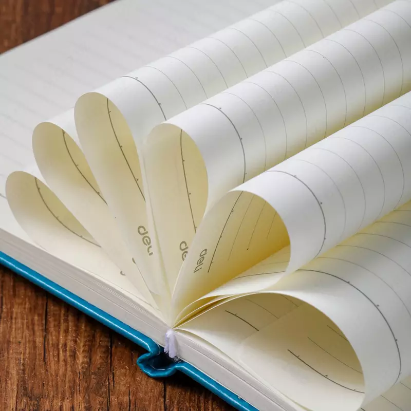 Записная книжка (линия) "Deli" А5, 210 х 143 мм, 144 л., иск. кожа, закладка ляссе (Арт. - 012-EN) Ассортимент