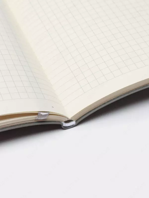 Записная книжка (клетка) "Deli" А5, 210 х 143 мм, 80 л., закладка-ляссе (Арт. - 135G-N-gr) Серая